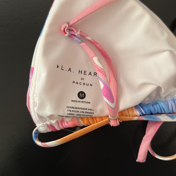 Pacsun Multi-Colored Granite LA Hearts Swimsuit Bikini - Picture 4 of 4